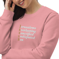 Jerusalem's Everlasting Sanctified Undisputed Son - Unisex eco sweatshirt