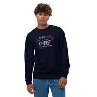 Christmas begins with CHRIST - Unisex eco sweatshirt