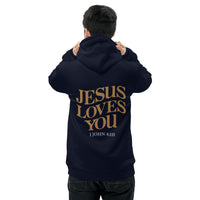 JESUS LOVES YOU - Unisex essential eco hoodie