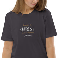 Rooted in CHRIST - Unisex organic cotton t-shirt