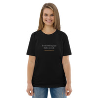 A week without prayer makes one weak - Unisex organic cotton t-shirt