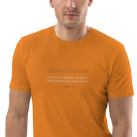 Defined by greatness within not by the colour of my skin -Unisex organic cotton t-shirt