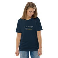 A week without prayer makes one weak - Unisex organic cotton t-shirt