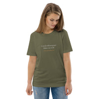 A week without prayer makes one weak - Unisex organic cotton t-shirt