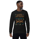 Happy Birthday JESUS - Unisex organic raglan sweatshirt