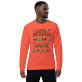 Happy Birthday JESUS - Unisex organic raglan sweatshirt