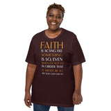 FAITH is. . Unisex t-shirt