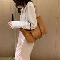 Leather Tote Bags Top-Handle Purse Ladies Handbag Elegant Designer Shoulder Bag