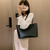 Leather Tote Bags Top-Handle Purse Ladies Handbag Elegant Designer Shoulder Bag