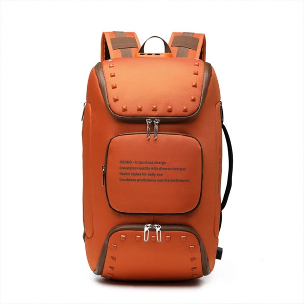Fashion Rivet  Laptop Backpack  Bag With External USB Port Bag