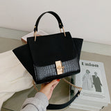 Trapeze Suede Leather Tote High Quality Matte Crocodile  Pattern hand bags