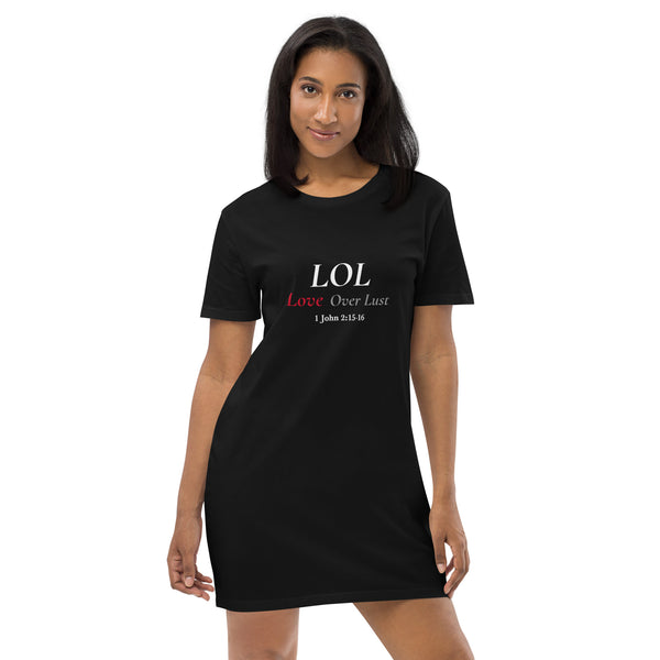 Love over lust - Organic cotton t-shirt dress