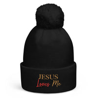 JESUS LOVES ME - Pom pom beanie