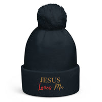 JESUS LOVES ME - Pom pom beanie