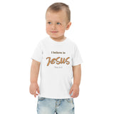 I believe in Jesus - Toddler jersey t-shirt