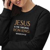 JESUS is the original lion king - iUnisex eco sweatshirt