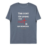 The cost of living for Christ - Unisex organic cotton t-shirt