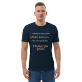 I committed the crime, JESUS did the time - Unisex organic cotton t-shirt