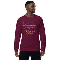 Thank You Jesus - Unisex organic raglan sweatshirt