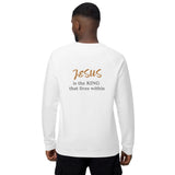 No matter who’s Prime Minister JESUS is still KING - Unisex organic raglan sweatshirt