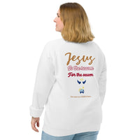 Can I tell you a secret. Santa isn’t real, but JESUS sure is - Unisex organic raglan sweatshirt