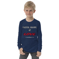 Faith, Hope, Love - Youth long sleeve tee